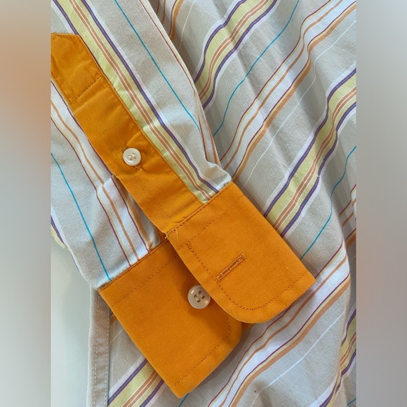 Pepe Jeans Kids stripped Collared Long Sleeve Cotton Shirt - size small boys - Picture 10 of 10